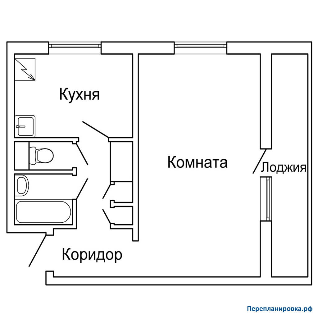 планировка однокомнатной квартиры 1605АМ/12