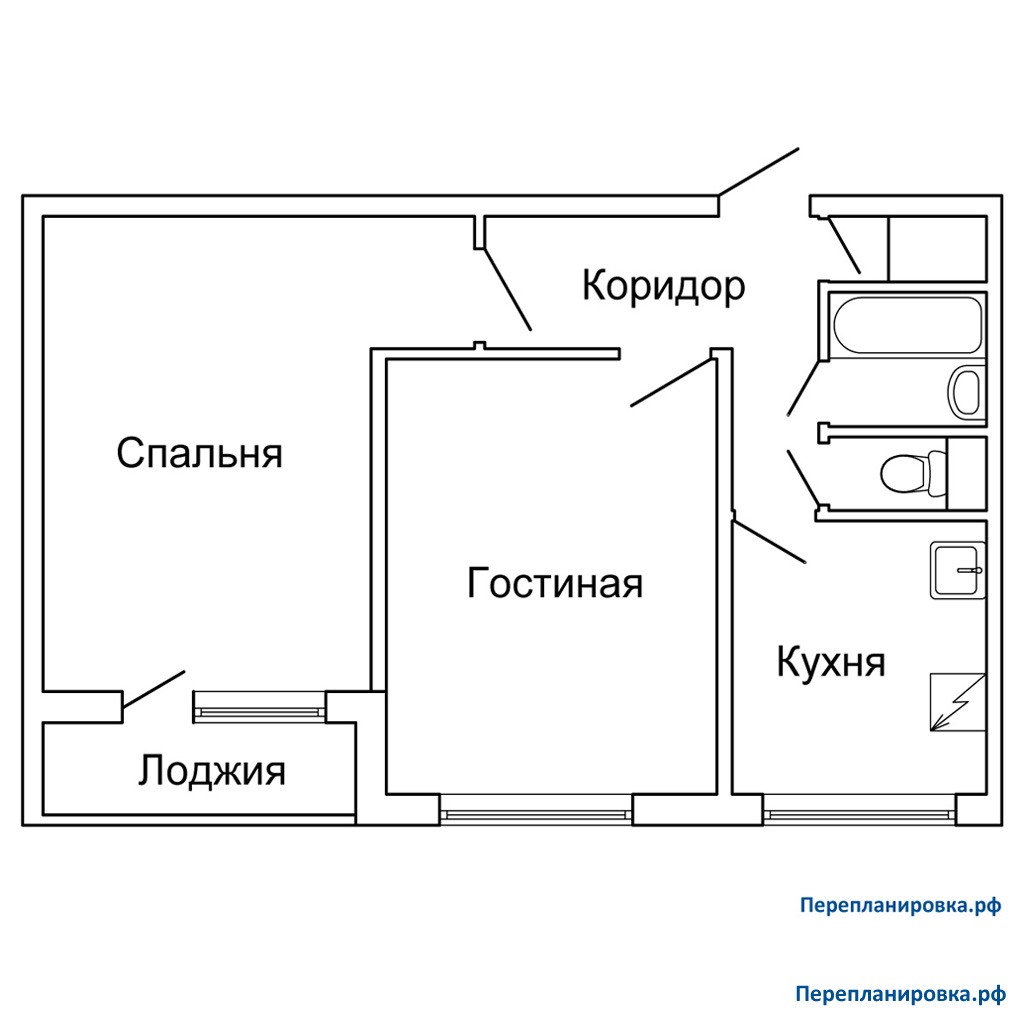 планировка двухкомнатной квартиры 1605ам/12