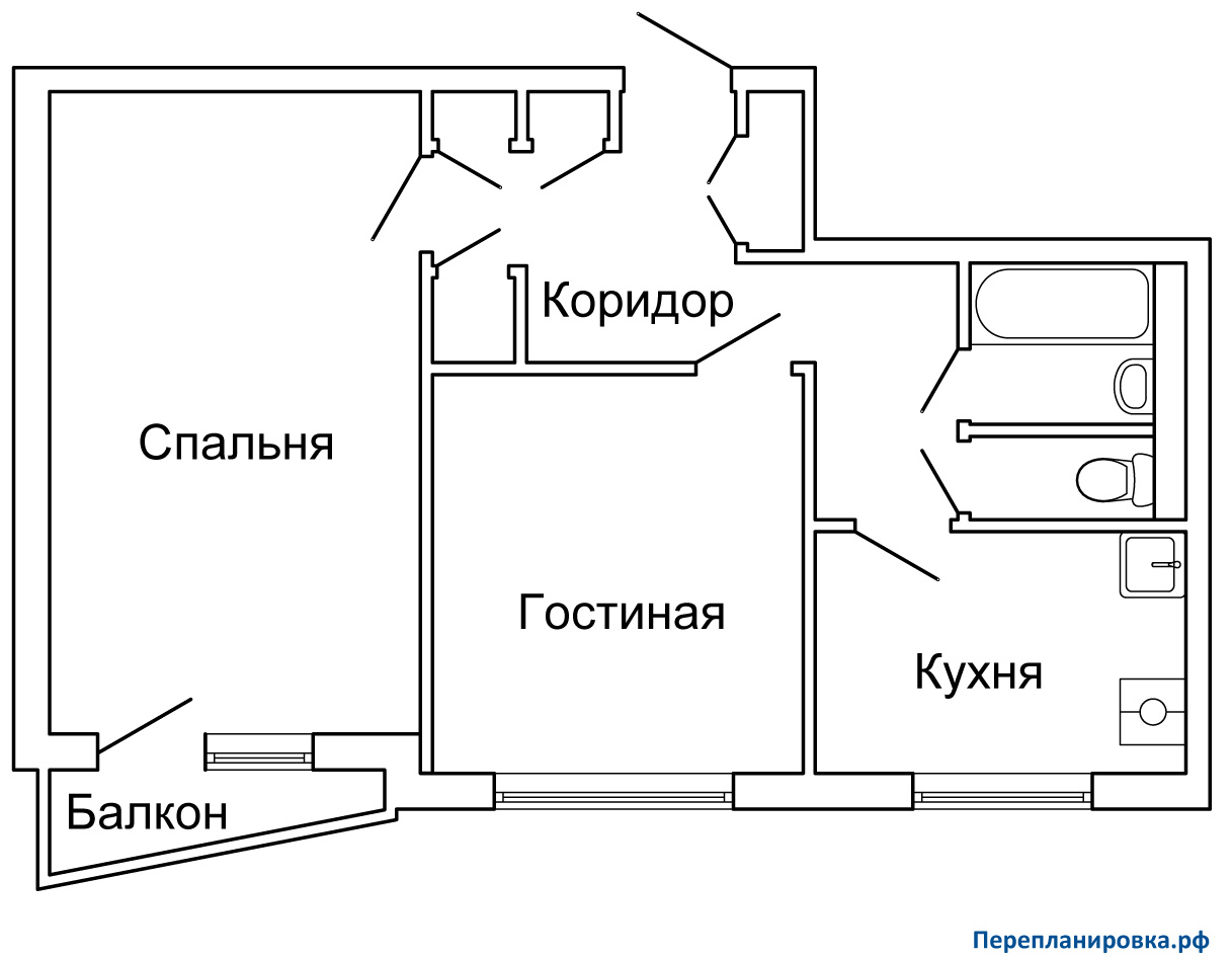 планировка трехкомнатной квартиры ii-57