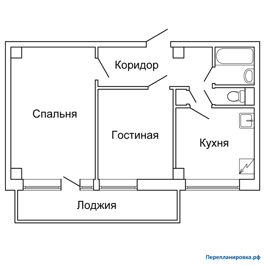 планировка двухкомнатной квартиры мг-601