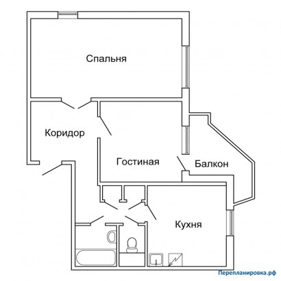 типовая планировка двухкомнатной квартиры пд-4