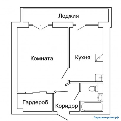 перепланировка 1-ой квартиры и-209а