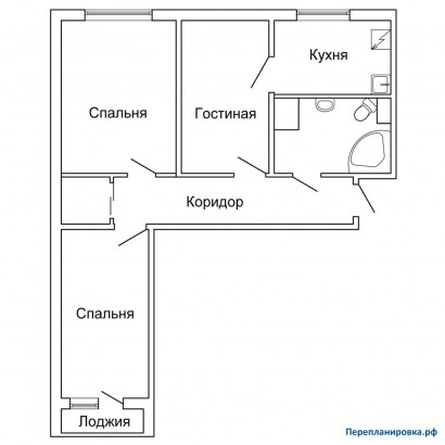 перепланировка 3-ой квартиры 1605ам/12