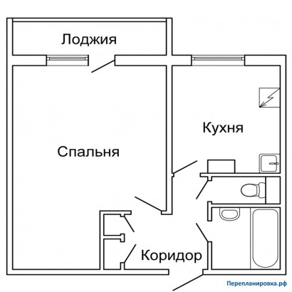 типовая планировка однокомнатной квартиры п-46