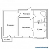 перепланировка 2-ой квартиры п-44т