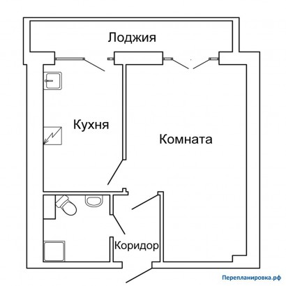 перепланировка 1-ой квартиры и-209а