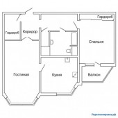 перепланировка 2-ой квартиры п-44тм/25