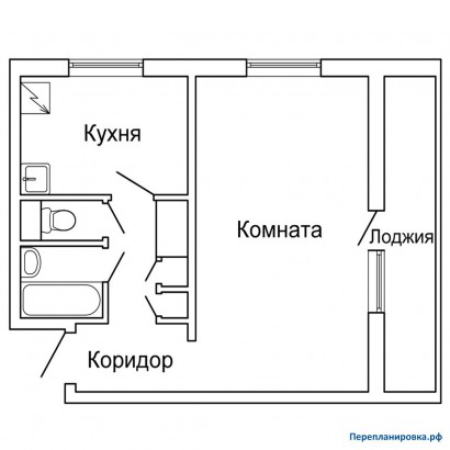 типовая планировка однокомнатной квартиры 1605ам/12
