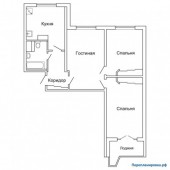 перепланировка 3-ой квартиры п-44