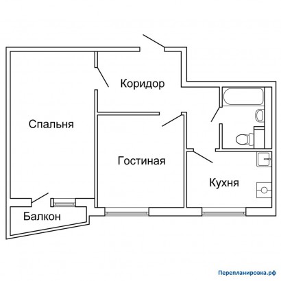перепланировка 2-ой квартиры ii-57