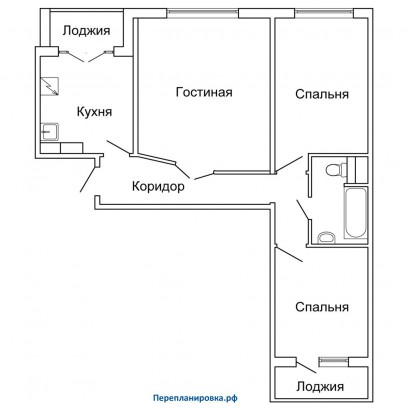 перепланировка 3-ой квартиры п 30