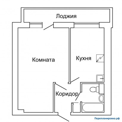 типовая планировка однокомнатной квартиры и-209а