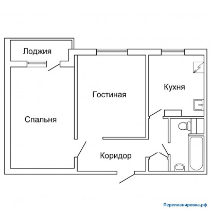 перепланировка 2-ой квартиры п-42