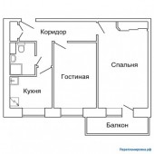 перепланировка 2-ой квартиры 1-515/9м