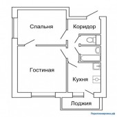 типовая планировка двухкомнатной квартиры ii-18